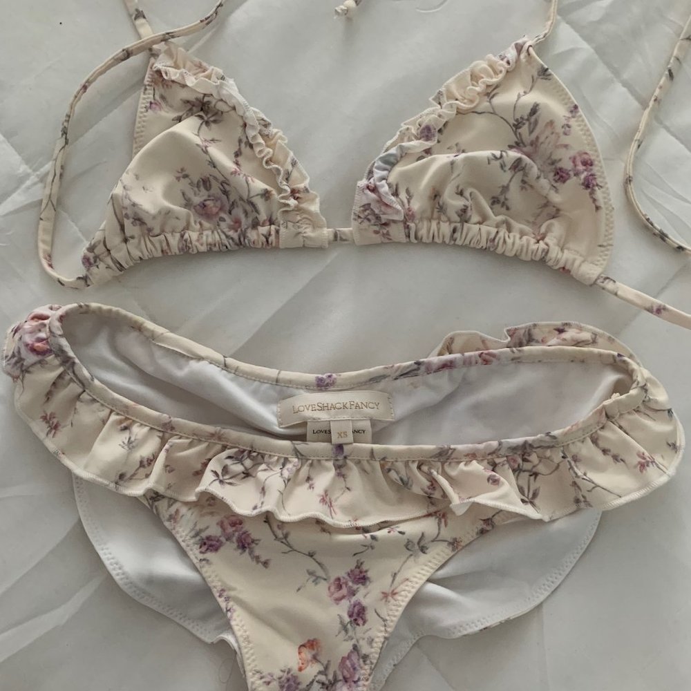 LOVESHACK FANCY Bikini - cream floral - XS